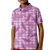 Pink Palaka Hawaii Palapalai Kid Polo Shirt Hawaiian Fern - Polynesian Pride