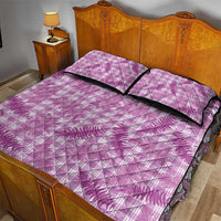 Pink Palaka Hawaii Palapalai Quilt Bed Set Hawaiian Fern LT14 - Polynesian Pride