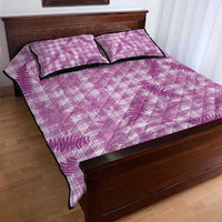 Pink Palaka Hawaii Palapalai Quilt Bed Set Hawaiian Fern LT14 - Polynesian Pride