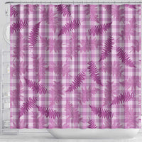 Pink Palaka Hawaii Palapalai Shower Curtain Hawaiian Fern - Polynesian Pride