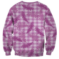 Pink Palaka Hawaii Palapalai Sweatshirt Hawaiian Fern - Polynesian Pride