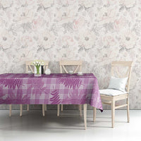 Pink Palaka Hawaii Palapalai Tablecloth Hawaiian Fern - Polynesian Pride