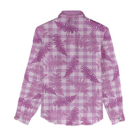 Pink Palaka Hawaii Palapalai Women Casual Shirt Hawaiian Fern LT14 - Polynesian Pride