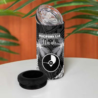 FSM Yap Day 4 in 1 Can Cooler Tumbler 2025 Wa'ab Micronesia Black Color