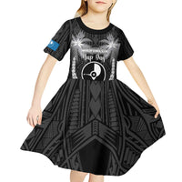 FSM Yap Day Kid Short Sleeve Dress 2025 Wa'ab Micronesia Black Color