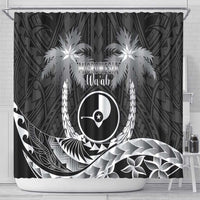 FSM Yap Day Shower Curtain 2025 Wa'ab Micronesia Black Color