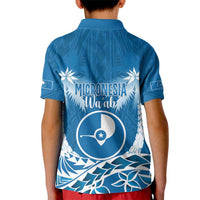 FSM Yap Day Kid Polo Shirt 2025 Wa'ab Micronesia Flag Color