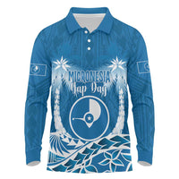 FSM Yap Day Long Sleeve Polo Shirt 2025 Wa'ab Micronesia Flag Color