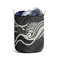Aloha Hawaii Kalo Pikake Lei Laundry Basket Chest Tattoo Black Hawaiian Pattern