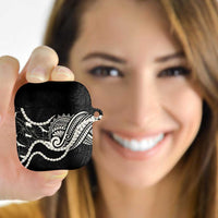 Aloha Hawaii Kalo Pikake Lei AirPods Case Chest Tattoo Black Hawaiian Pattern LT14 - Polynesian Pride