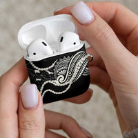 Aloha Hawaii Kalo Pikake Lei AirPods Case Chest Tattoo Black Hawaiian Pattern