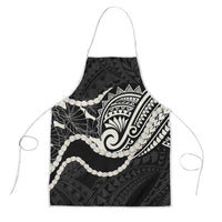 Aloha Hawaii Kalo Pikake Lei Apron Chest Tattoo Black Hawaiian Pattern LT14 Black - Polynesian Pride