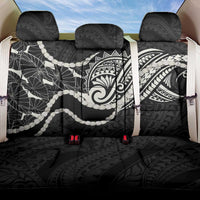 Aloha Hawaii Kalo Pikake Lei Back Car Seat Cover Chest Tattoo Black Hawaiian Pattern