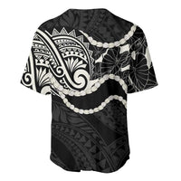 Aloha Hawaii Kalo Pikake Lei Baseball Jersey Chest Tattoo Black Hawaiian Pattern