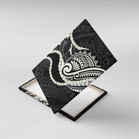 Aloha Hawaii Kalo Pikake Lei Canvas Wall Art Chest Tattoo Black Hawaiian Pattern