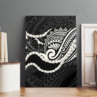 Aloha Hawaii Kalo Pikake Lei Canvas Wall Art Chest Tattoo Black Hawaiian Pattern