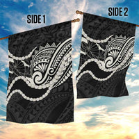 Aloha Hawaii Kalo Pikake Lei Garden Flag Chest Tattoo Black Hawaiian Pattern