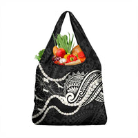 Aloha Hawaii Kalo Pikake Lei Grocery Bag Chest Tattoo Black Hawaiian Pattern