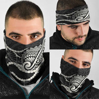 Aloha Hawaii Kalo Pikake Lei Neck Gaiter Chest Tattoo Black Hawaiian Pattern