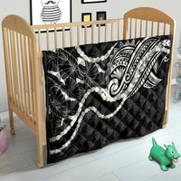 Aloha Hawaii Kalo Pikake Lei Quilt Chest Tattoo Black Hawaiian Pattern