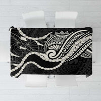 Aloha Hawaii Kalo Pikake Lei Tablecloth Chest Tattoo Black Hawaiian Pattern