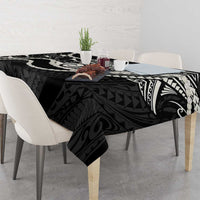 Aloha Hawaii Kalo Pikake Lei Tablecloth Chest Tattoo Black Hawaiian Pattern