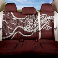 Aloha Hawaii Kalo Pikake Lei Back Car Seat Cover Chest Tattoo Oxblood Hawaiian Pattern