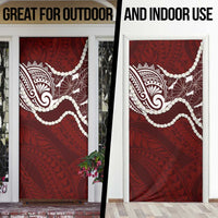 Aloha Hawaii Kalo Pikake Lei Door Cover Chest Tattoo Oxblood Hawaiian Pattern