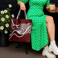 Aloha Hawaii Kalo Pikake Lei Tote Bag Chest Tattoo Oxblood Hawaiian Pattern