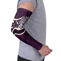 Aloha Hawaii Kalo Pikake Lei Arm Sleeves Chest Tattoo Purple Hawaiian Pattern LT14 - Polynesian Pride