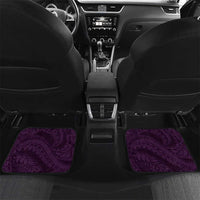 Aloha Hawaii Kalo Pikake Lei Car Mats Chest Tattoo Purple Hawaiian Pattern LT14 Set 2pcs - Back Purple - Polynesian Pride
