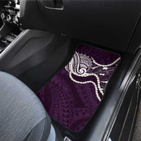 Aloha Hawaii Kalo Pikake Lei Car Mats Chest Tattoo Purple Hawaiian Pattern LT14 - Polynesian Pride