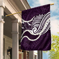 Aloha Hawaii Kalo Pikake Lei Garden Flag Chest Tattoo Purple Hawaiian Pattern LT14 House Flag Purple - Polynesian Pride