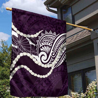 Aloha Hawaii Kalo Pikake Lei Garden Flag Chest Tattoo Purple Hawaiian Pattern LT14 - Polynesian Pride