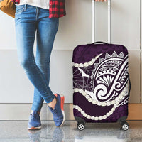 Aloha Hawaii Kalo Pikake Lei Luggage Cover Chest Tattoo Purple Hawaiian Pattern LT14 - Polynesian Pride