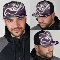 Aloha Hawaii Kalo Pikake Lei Mesh Trucker Cap Chest Tattoo Purple Hawaiian Pattern