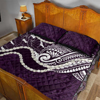 Aloha Hawaii Kalo Pikake Lei Quilt Bed Set Chest Tattoo Purple Hawaiian Pattern LT14 - Polynesian Pride
