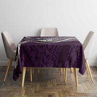 Aloha Hawaii Kalo Pikake Lei Tablecloth Chest Tattoo Purple Hawaiian Pattern LT14 - Polynesian Pride