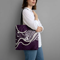 Aloha Hawaii Kalo Pikake Lei Tote Bag Chest Tattoo Purple Hawaiian Pattern