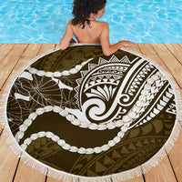 Aloha Hawaii Kalo Pikake Lei Beach Blanket Chest Tattoo Gold Hawaiian Pattern LT14 - Polynesian Pride