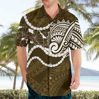 Aloha Hawaii Kalo Pikake Lei Hawaiian Shirt Chest Tattoo Gold Hawaiian Pattern LT14 - Polynesian Pride