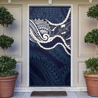 Aloha Hawaii Kalo Pikake Lei Door Cover Chest Tattoo Oxford Blue Hawaiian Pattern
