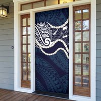 Aloha Hawaii Kalo Pikake Lei Door Cover Chest Tattoo Oxford Blue Hawaiian Pattern