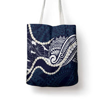 Aloha Hawaii Kalo Pikake Lei Tote Bag Chest Tattoo Oxford Blue Hawaiian Pattern