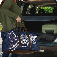 Aloha Hawaii Kalo Pikake Lei Travel Bag Chest Tattoo Oxford Blue Hawaiian Pattern