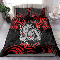 Personalised Aotearoa Bulldog Bedding Set NZ Maori Tattoo