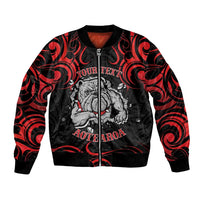 Personalised Aotearoa Bulldog Bomber Jacket NZ Maori Tattoo