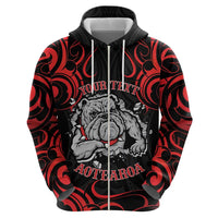 Personalised Aotearoa Bulldog Hoodie NZ Maori Tattoo