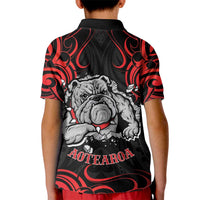 Personalised Aotearoa Bulldog Kid Polo Shirt NZ Maori Tattoo