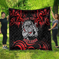 Personalised Aotearoa Bulldog Quilt NZ Maori Tattoo